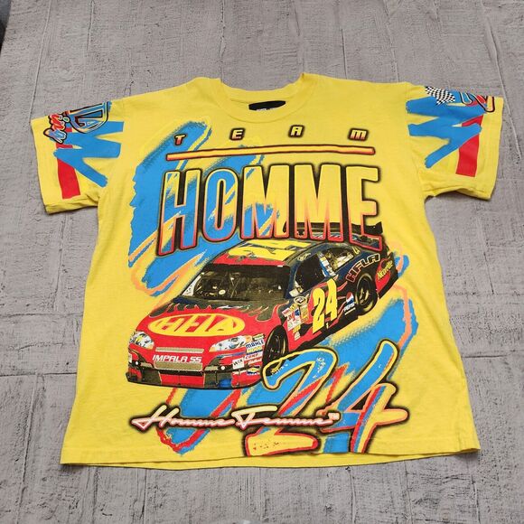 Homme Femme Nascar Racing Team T-Shirt Size L‎ - Picture 1 of 8